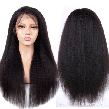 Wholesale waterproof lace front vendore 360 human kinky straight full lace wig raw temple super double drawn virgin hair vietnam